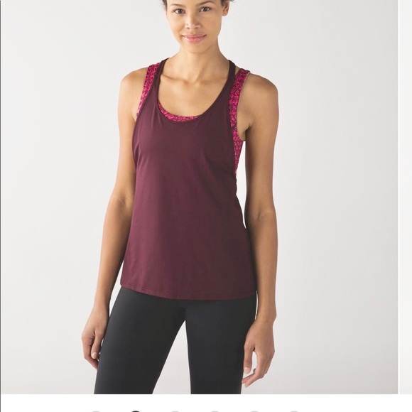 Lululemon All Sport Support Tank Sz 4 Burgundy - Picture 8 of 8